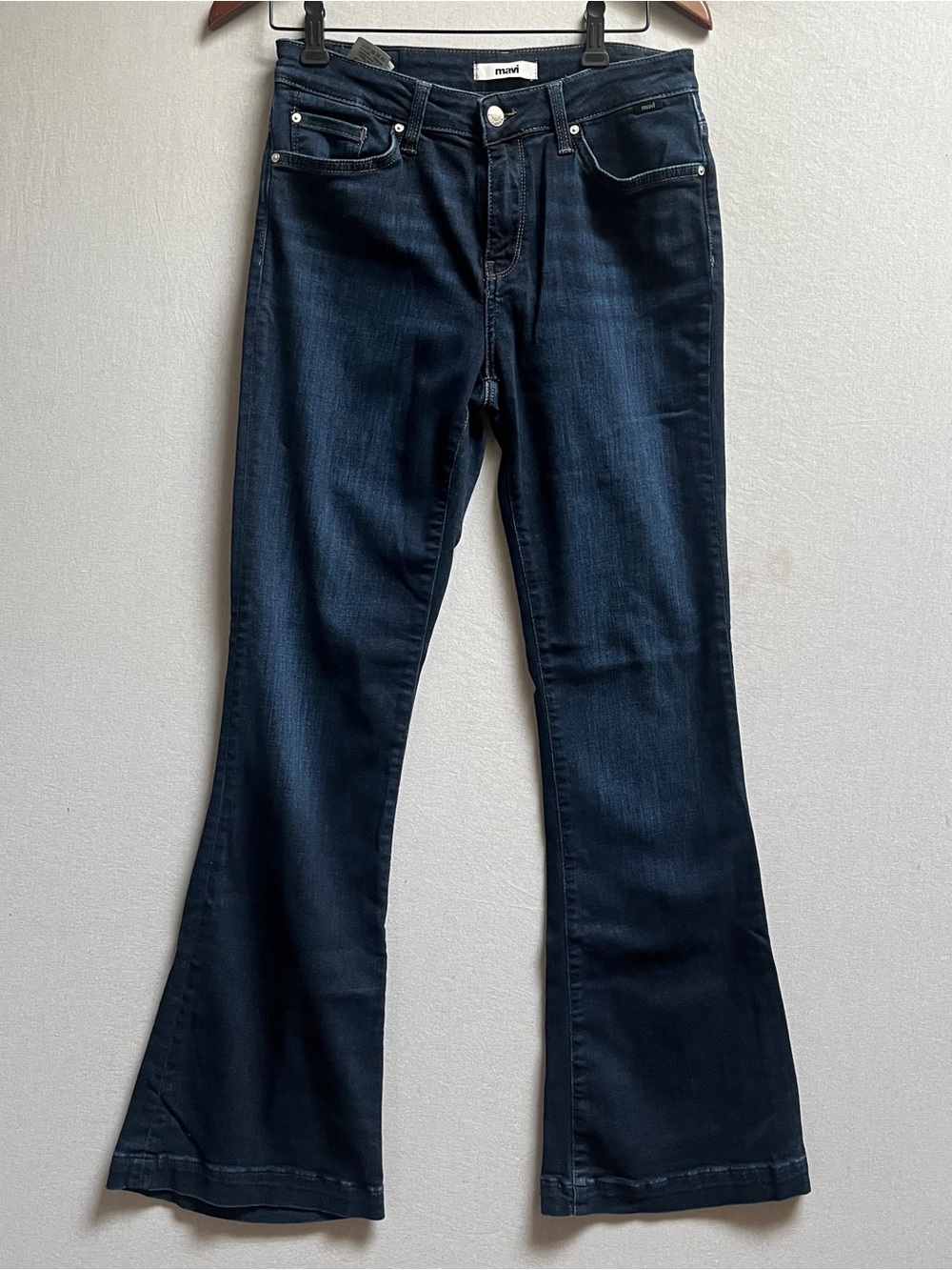 Mavi Sydney High Rise Flare Denim Jeans Stretch 28